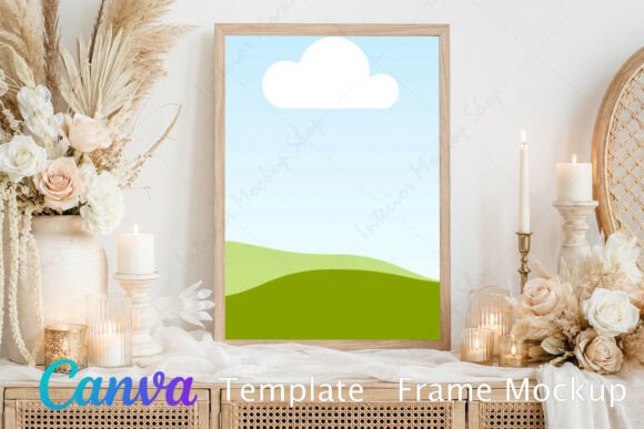 Download Living Room Frame Mockup Graphic - Premium Bundle