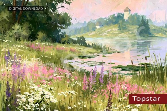 Download Wildflowers by the Lake Summer Wall Art - Summer Collection