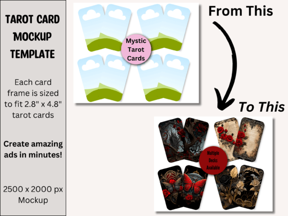Download Tarot Card Product Mockup Photo- Canva - Product mockup Collection